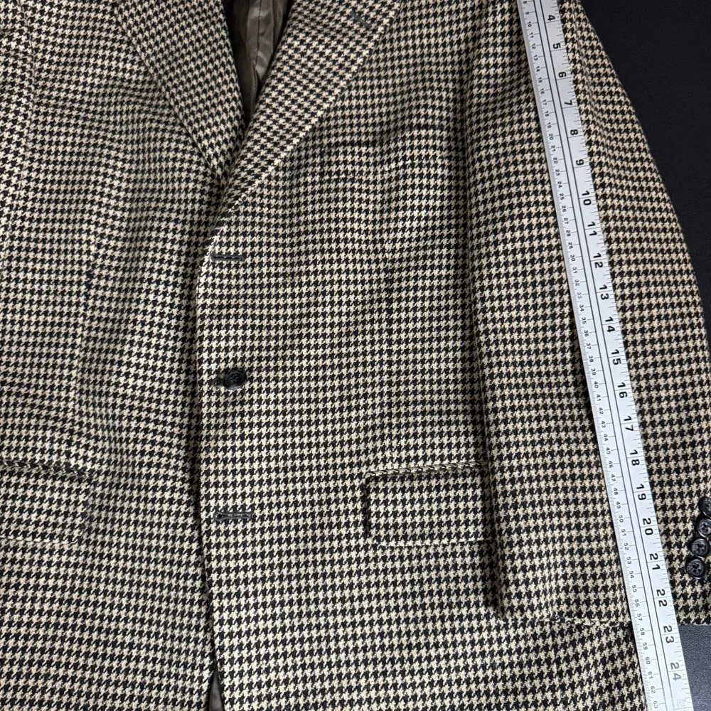 Southwick for Harrison LTD Houndstooth‎ Wool Blazer Jacket Size 43R